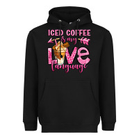Black iced coffee is my love language Heavyweight Hoodie - OliviaCreatesArt