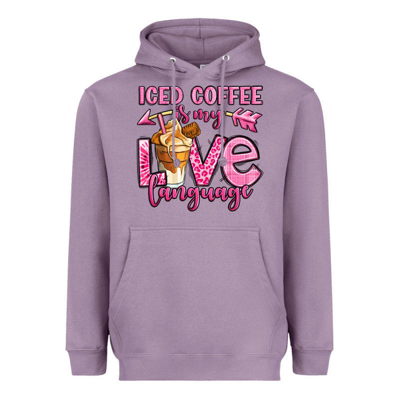 Iced Coffee Is My Love Language Heavyweight Hoodie by OliviaCreatesArt | Teevron