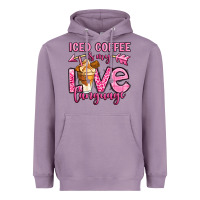 Lavender iced coffee is my love language Heavyweight Hoodie - OliviaCreatesArt
