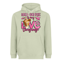 Matcha iced coffee is my love language Heavyweight Hoodie - OliviaCreatesArt