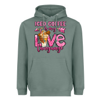 Sage iced coffee is my love language Heavyweight Hoodie - OliviaCreatesArt