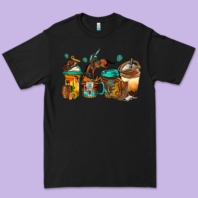 Rodeo Coffee Premium Tee Designed By Jasminsmagicworld