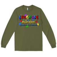 Army Green embrace differences Long Sleeve Tee - Artiststas