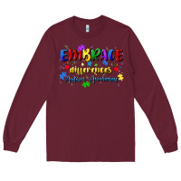 Burgundy embrace differences Long Sleeve Tee - Artiststas