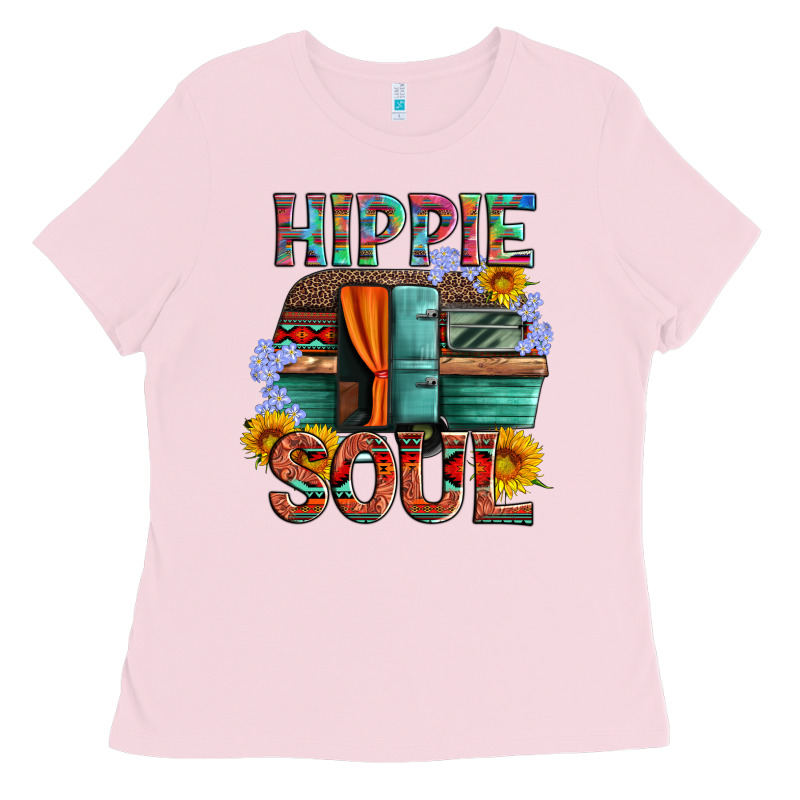 Hippie Soul With Caravan And Flowers Ladies Tee by Artiststas | Teevron