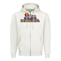Oatmeal Heather Wild about Basketball Zipper Hoodie - HowdyJamesFarm