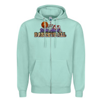 Seafoam Wild about Basketball Zipper Hoodie - HowdyJamesFarm