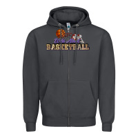 Smoke Wild about Basketball Zipper Hoodie - HowdyJamesFarm