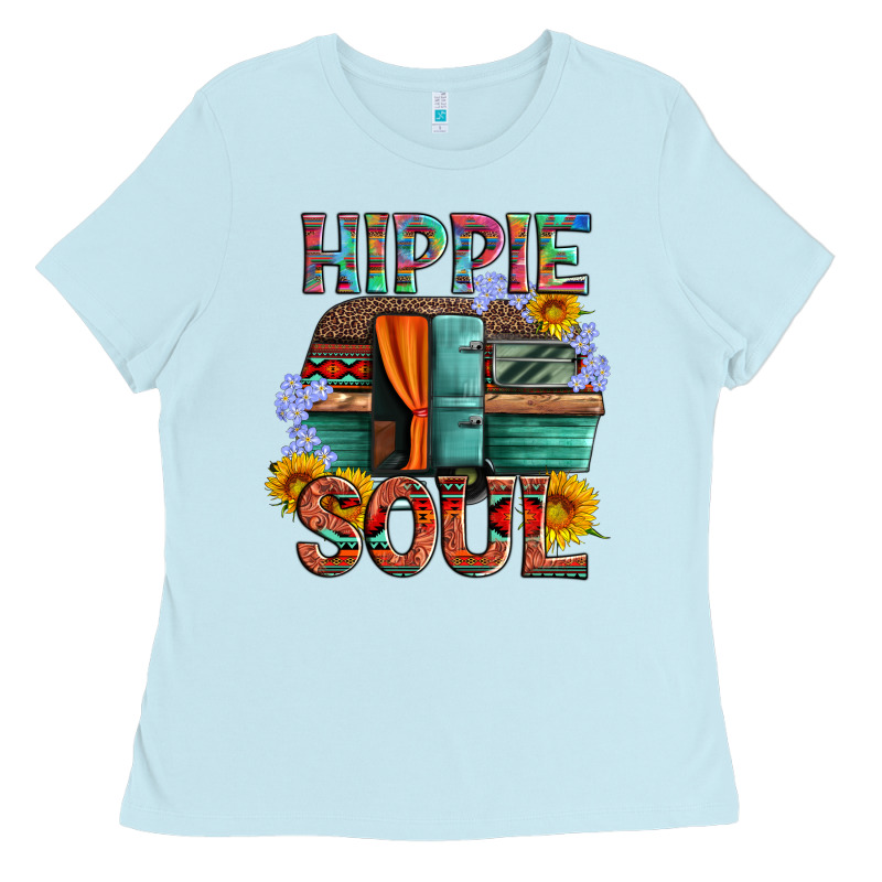 Hippie Soul With Caravan And Flowers Ladies Tee by Artiststas | Teevron