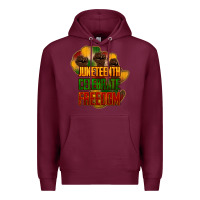 Burgundy Juneteenth celebrate freedom Premium Hoodie - HowdyJamesFarm