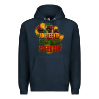 Navy Juneteenth celebrate freedom Premium Hoodie - HowdyJamesFarm