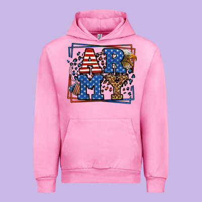 Army Veteran Leopard Frame 4th Of July Urban Hoodie Designed By Lillyallendesigns