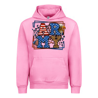Fuchsia Pink Army Veteran leopard frame 4th of July Urban Hoodie - LillyAllenDesigns