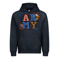 Navy Army Veteran leopard frame 4th of July Urban Hoodie - LillyAllenDesigns