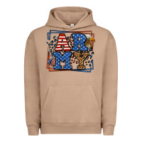 Pigment Burro Army Veteran leopard frame 4th of July Urban Hoodie - LillyAllenDesigns