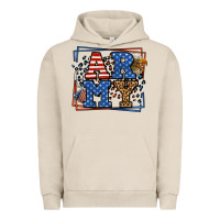 Pigment French Oak Army Veteran leopard frame 4th of July Urban Hoodie - LillyAllenDesigns