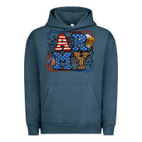 Pigment Midnight Navy Army Veteran leopard frame 4th of July Urban Hoodie - LillyAllenDesigns