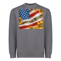 Storm american flag sunflowers and canouflage print veteran mousepad Heavyweight Sweatshirt - Jasminsmagicworld