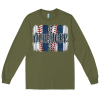 Army Green new york baseball team spirit brushstrokes Long Sleeve Tee - Artiststas