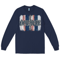 Navy new york baseball team spirit brushstrokes Long Sleeve Tee - Artiststas