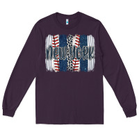 Plum new york baseball team spirit brushstrokes Long Sleeve Tee - Artiststas