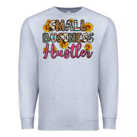 Heather Grey small business hustler Premium Sweatshirt - OliviaCreatesArt