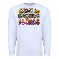 White small business hustler Premium Sweatshirt - OliviaCreatesArt
