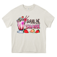 Cream milkshake with strawberry Heavy Core Tee - AdoDesignShop