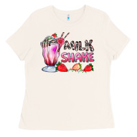 Bone milkshake with strawberry Ladies Tee - AdoDesignShop