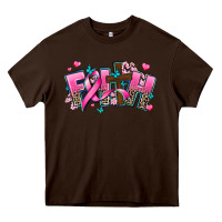 Chocolate Brown cancer faith cross Heavy Core Tee - AdoDesignShop