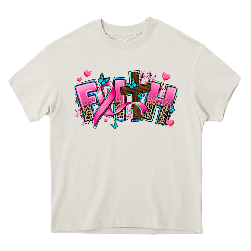 Cancer Faith Cross Heavy Core Tee by AdoDesignShop | Teevron
