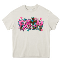 Cream cancer faith cross Heavy Core Tee - AdoDesignShop
