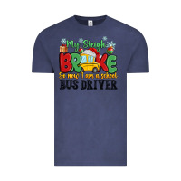 Vintage Denim my sleigh broke so now i am a school bus driver Vintage Tee - MaliasSmallBusiness