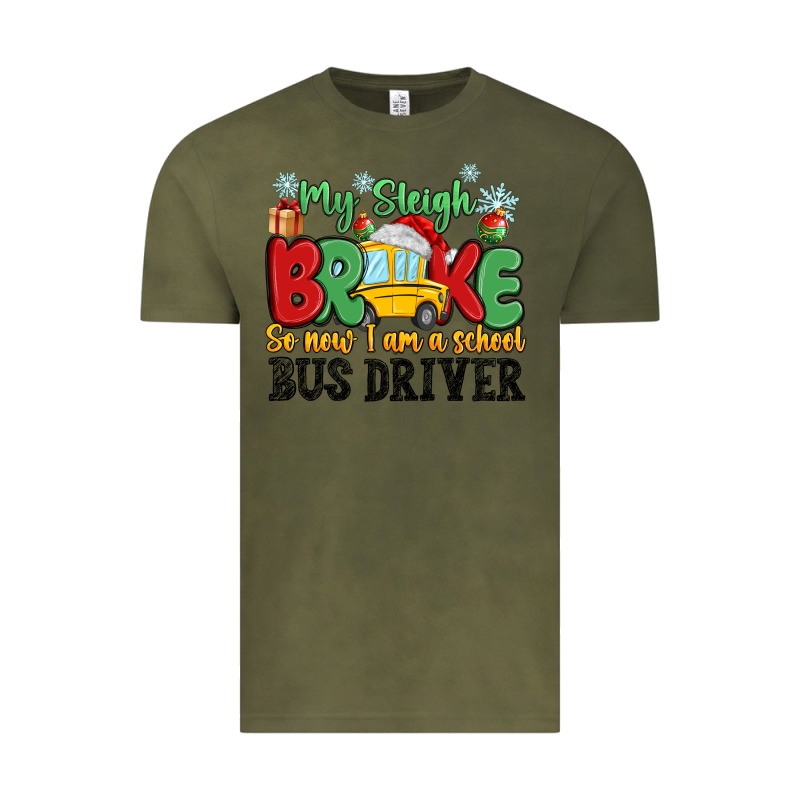 My Sleigh Broke So Now I Am A School Bus Driver Vintage Tee by MaliasSmallBusiness | Teevron