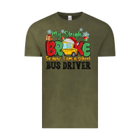 Vintage Olive my sleigh broke so now i am a school bus driver Vintage Tee - MaliasSmallBusiness