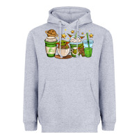 Heather Grey fantastic movie character coffee cups Heavyweight Hoodie - OliviaCreatesArt