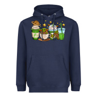 Navy fantastic movie character coffee cups Heavyweight Hoodie - OliviaCreatesArt