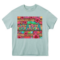 Arona mama with tie dye and flowers Heavy Core Tee - Artiststas