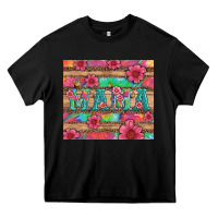 Black mama with tie dye and flowers Heavy Core Tee - Artiststas