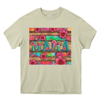 Mossy mama with tie dye and flowers Heavy Core Tee - Artiststas