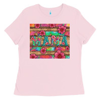Mama With Tie Dye And Flowers Ladies Tee | Teevron