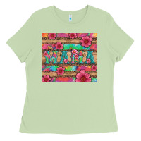 Matcha mama with tie dye and flowers Ladies Tee - Artiststas