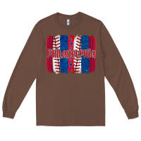 Chestnut philadelphia baseball team spirit brushstrokes Long Sleeve Tee - Artiststas