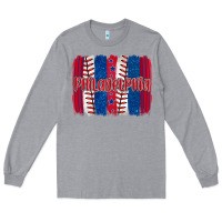Heather Grey philadelphia baseball team spirit brushstrokes Long Sleeve Tee - Artiststas