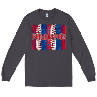 Smoke philadelphia baseball team spirit brushstrokes Long Sleeve Tee - Artiststas