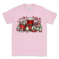 Bubblegum Pink Christmas Coffee Drink Classic Tee - CowhideDigitalArt