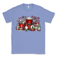 Colony Blue Christmas Coffee Drink Classic Tee - CowhideDigitalArt