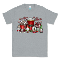 Heather Grey Christmas Coffee Drink Classic Tee - CowhideDigitalArt