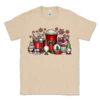 Mushroom Christmas Coffee Drink Classic Tee - CowhideDigitalArt
