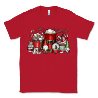 Red Christmas Coffee Drink Classic Tee - CowhideDigitalArt
